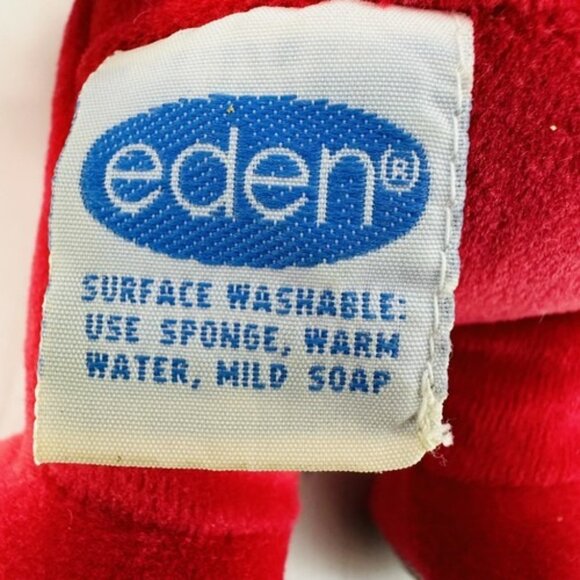 Vintage 1998 Teletubbies Po Red Sparkle Belly Plush Stuffed Toy Doll 7" Eden Tag - Picture 4 of 8